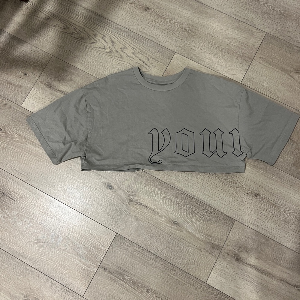 YoungLA Gray Cropped T-Shirt